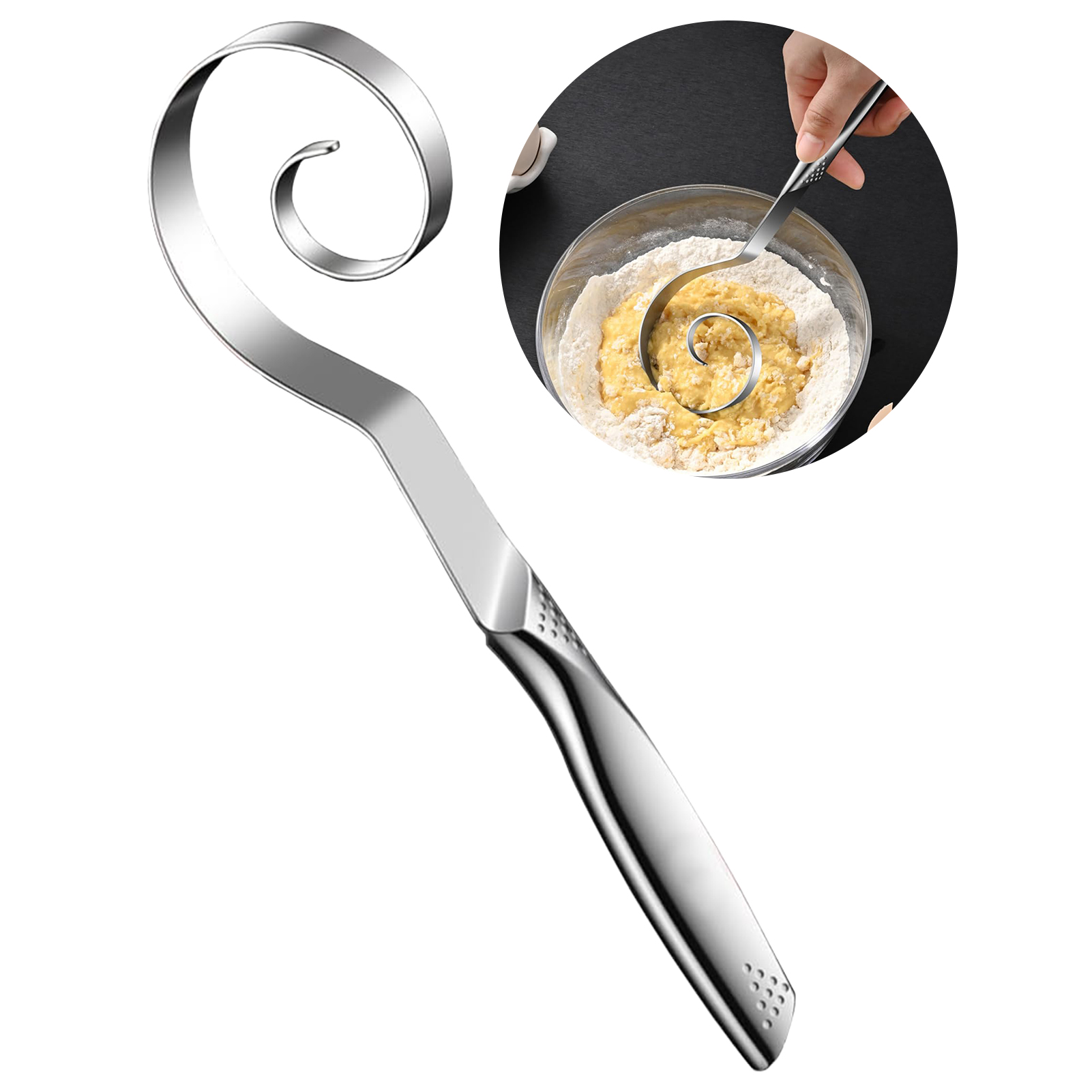 Danish Pancake Pan - Batidor de masa portátil sin costuras,