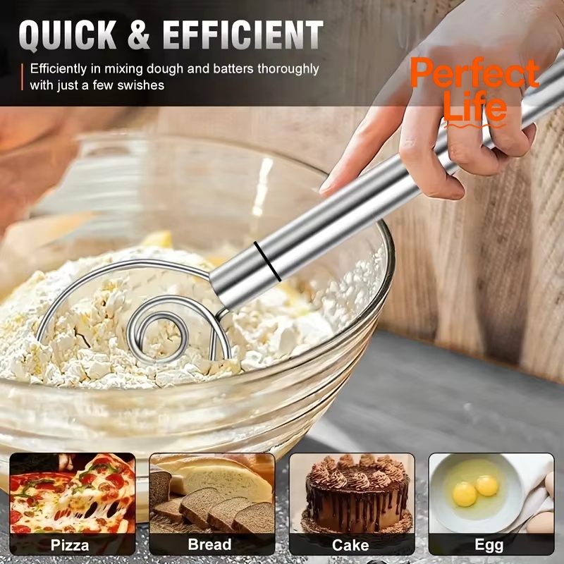 Danish Pancake Pan - Batidora de masa de acero inoxidable,